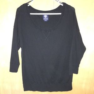 American Eagle black sweater. 3/4 length. Large